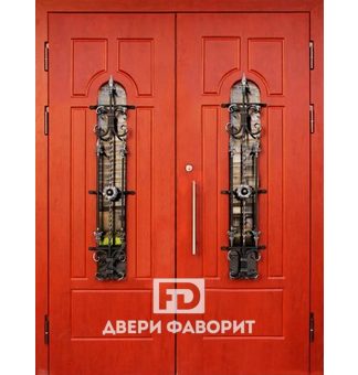Стальная парадная дверь с двумя створками